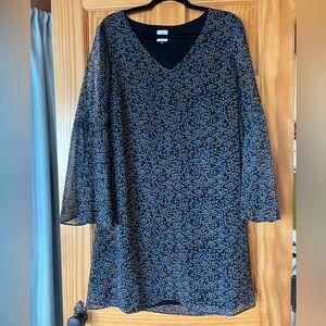 Cabi Poise Dress Elegant Blue Floral Dress